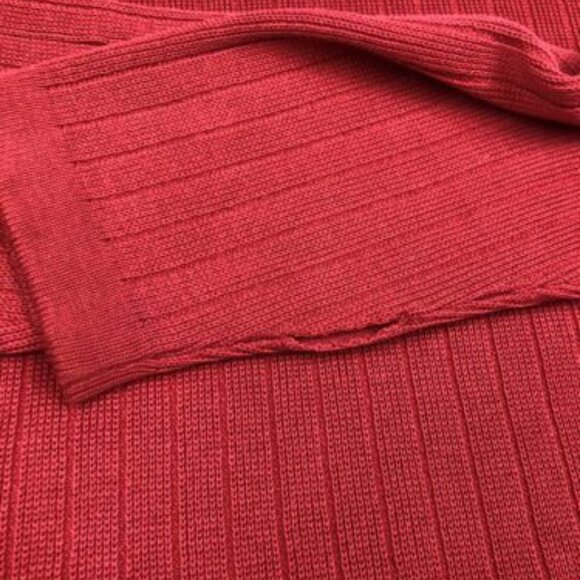 Abercrombie And Fitch Medium Red Long Sleeve Sweater Cotton Heavyweight A92 - Picture 8 of 9